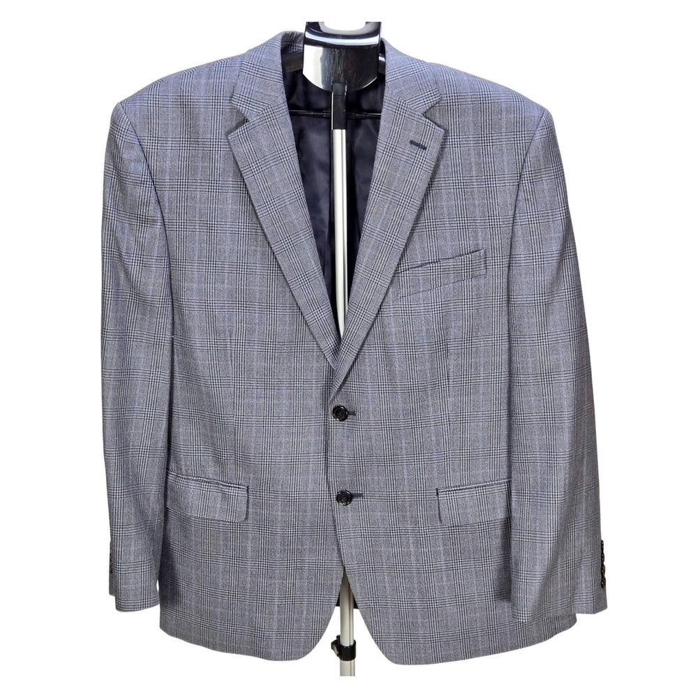 Men's Lauren Ralph Lauren 44S Silk Wool Glen Plaid 2 Button Blazer Sport Coat